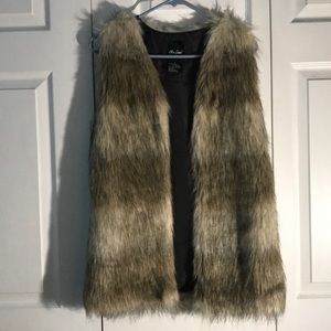 Faux fur vest